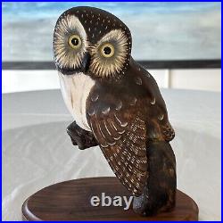 Big Sky Carvers OWL Wood Sculpture EVENING TRACKER Ken White #486/1250 9 tall