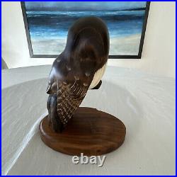 Big Sky Carvers OWL Wood Sculpture EVENING TRACKER Ken White #486/1250 9 tall