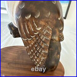 Big Sky Carvers OWL Wood Sculpture EVENING TRACKER Ken White #486/1250 9 tall