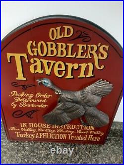 Big Sky Carvers Old Gobbler's Tavern 3 Dimensional Turkey Wall Decor-Man Cave