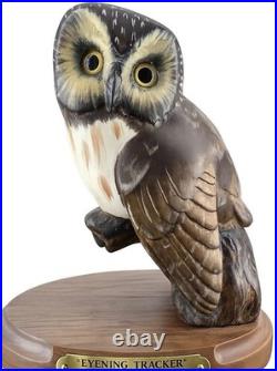 Big Sky Carvers Owl Ken White Ltd Ed 14/1250 Hand Carved wood Evening Tracker