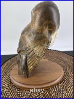 Big Sky Carvers Owl Ken White Ltd Ed 14/1250 Hand Carved wood Evening Tracker