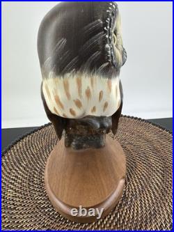 Big Sky Carvers Owl Ken White Ltd Ed 14/1250 Hand Carved wood Evening Tracker