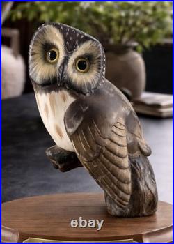 Big Sky Carvers Owl Ken White Ltd Ed 14/1250 Hand Carved wood Evening Tracker