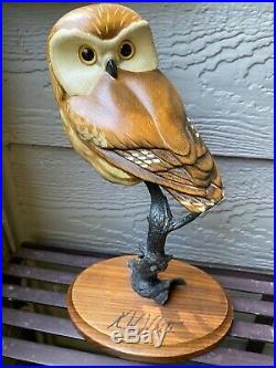 Big Sky Carvers Owl Masters edition woodcarving 76/950 signed by K. W. WHITE