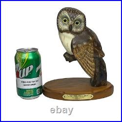 Big Sky Carvers Owl Wood Sculpture Evening Tracker Limited Edition K. White #126