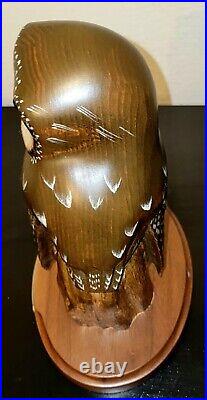 Big Sky Carvers Owl Wood Sculpture Evening Tracker Limited Edition K. White #902