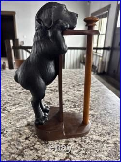 Big Sky Carvers Phyllis Driscoll Black Lab Paper Towel Holder