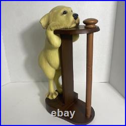 Big Sky Carvers Phyllis Driscoll Yellow Lab Paper Towel Holder Heavy