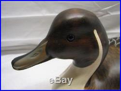Big Sky Carvers Pin Tail Wood Duck Decoy Wooden Hand Carved Fowl Pintail Signed