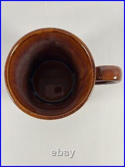 Big Sky Carvers Pinecone Stoneware Coffee Mugs Cups Rustic Cabin Brown Set of 4