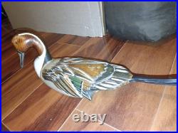 Big Sky Carvers Pintail Drake Duck Decoy Hand Painted, Artist Signed Autographed