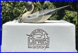 Big Sky Carvers Pintail Duck Bird Wood Decoy Donna Hartley Figure Carved Montana