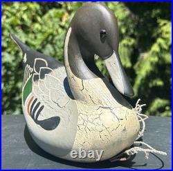 Big Sky Carvers Pintail Duck Bird Wood Decoy Donna Hartley Figure Carved Montana
