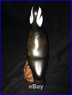 Big Sky Carvers Puffin Hand Carved 12 Wood Statue Montana Carving