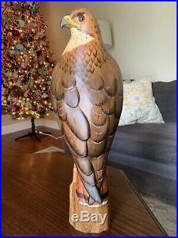 Big Sky Carvers RED TAIL HAWK Masters Edition Woodcarvings #114/1250 Ken White