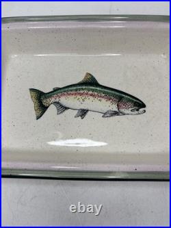 Big Sky Carvers Rainbow Splendor Trout Themed Serving Dishes By Blake Lovering