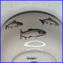 Big Sky Carvers Rainbow Splendor Trout Themed Serving Dishes By Blake Lovering