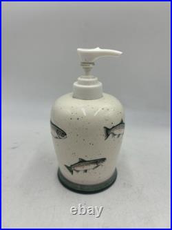 Big Sky Carvers Rainbow Trout Soap Dish Lotion Tooth Brush Hldr Rinse Cup Set