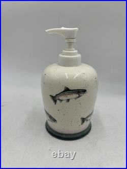 Big Sky Carvers Rainbow Trout Soap Dish Lotion Tooth Brush Hldr Rinse Cup Set