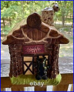 Big Sky Carvers Ranger Station rare and vintage cookie jar