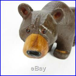 Big Sky Carvers Rare Wood Brown Bear By Jeff Fleming 5.5 X12.5 Brass Badge