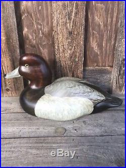 Big Sky Carvers Redhead Duck Wooden Hand painted Decoy Signed