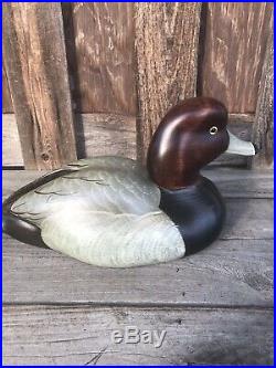 Big Sky Carvers Redhead Duck Wooden Hand painted Decoy Signed