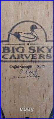 Big Sky Carvers Redheads 2 Wooden Duck Decoys Ducks Unlimited