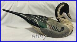 Big Sky Carvers Remington Pintail Duck Decoy Wooden Hand Carved Signed K Jones