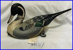Big Sky Carvers Remington Pintail Duck Decoy Wooden Hand Carved Signed K Jones