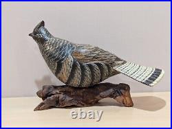 Big Sky Carvers Ruffed Grouse On Log Full Size Signed Rebecca White