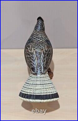 Big Sky Carvers Ruffed Grouse On Log Full Size Signed Rebecca White