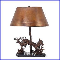 Big Sky Carvers Running Whitetails Lamp