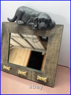 Big Sky Carvers Rustic Dog Wood Photo 18.5x16 frame Wall Mount Landscape
