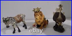 Big Sky Carvers SAF Artivity 3 Piece Zebra Lion Ostrich Nativity Set 97006