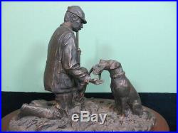 Big Sky Carvers STRONG BOND Figurine Sculpture Hunter Retriever Dog Signed RARE