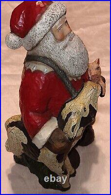 Big Sky Carvers Santa In The Dell By Stewart Bond Christmas Figure 9.5 Inches