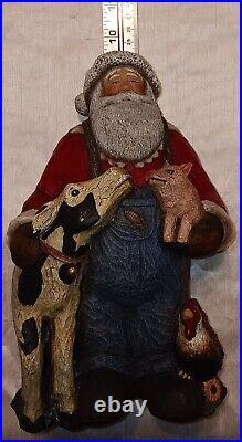 Big Sky Carvers Santa In The Dell By Stewart Bond Christmas Figure 9.5 Inches