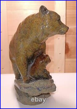 Big Sky Carvers, Sculpture SC Brown Bear & Cubs Field Trip 7.5×8×4