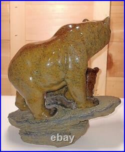 Big Sky Carvers, Sculpture SC Brown Bear & Cubs Field Trip 7.5×8×4