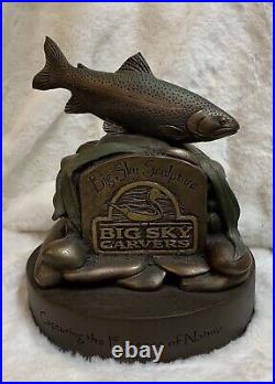 Big Sky Carvers Sculpture Store Display Trout Rocks Capturing Nature 9 High