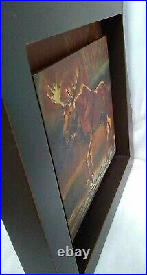 Big Sky Carvers Shadowbox Whitehead, Diane, Oil Painting of Moose 12 x 12