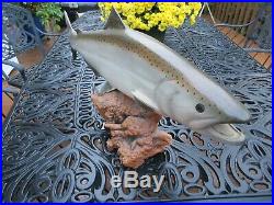 Big Sky Carvers Signed 26 Salmon Wood Carved Salmon Trout