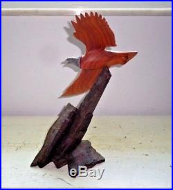Big Sky Carvers Soaring Eagle Wood Carving 13 1/2 Tall Wing Span 12 Limited Si