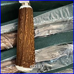 Big Sky Carvers Steak Knives Stag Faux Antler Set of 8 Stainless Steel Serrated