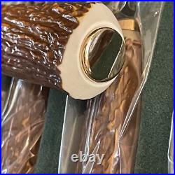 Big Sky Carvers Steak Knives Stag Faux Antler Set of 8 Stainless Steel Serrated