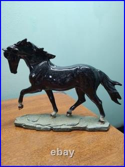 Big Sky Carvers Stonecast Horse Sculpture Resin Figurine Black 7.5 x 9.5