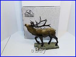 Big Sky Carvers Stonecast The Contender Elk Sculpture, NEW with Box