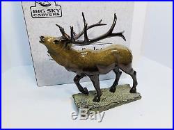 Big Sky Carvers Stonecast The Contender Elk Sculpture, NEW with Box